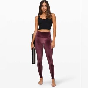 NWOT Lululemon Wunder Lounge High-Rise Tight 28" Velvet Garnet